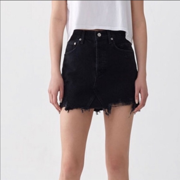 Agolde black denim skirt Clearance